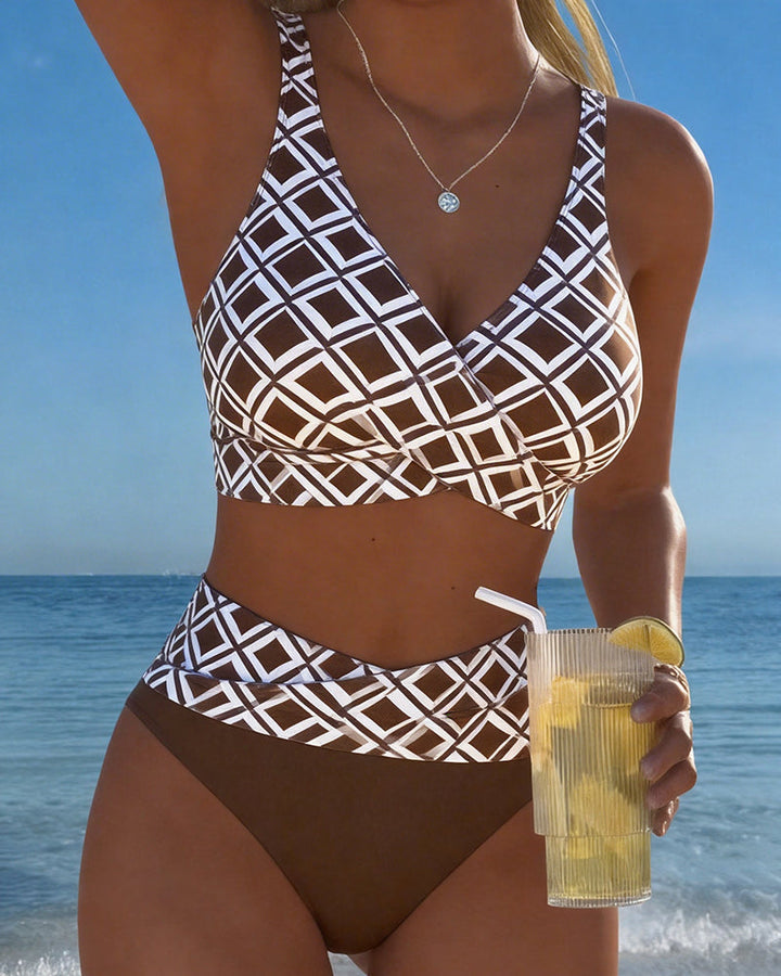 Marlene™ | Zweiteiliger Bikini mit elegantem Diamantmuster