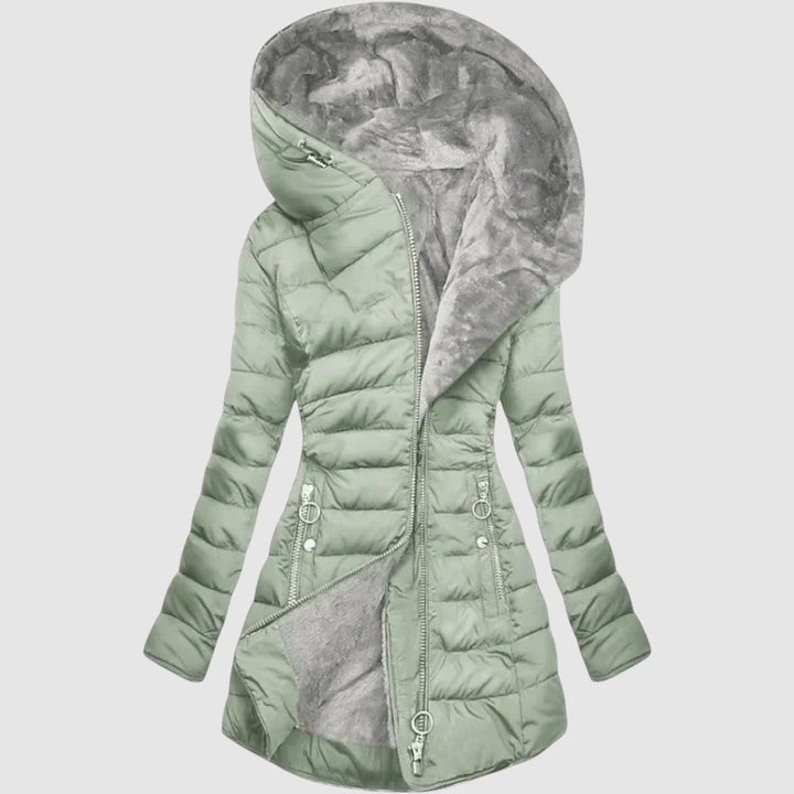 Mia | Gefütterte Winterjacke mit Kunstpelz-Innenfutter