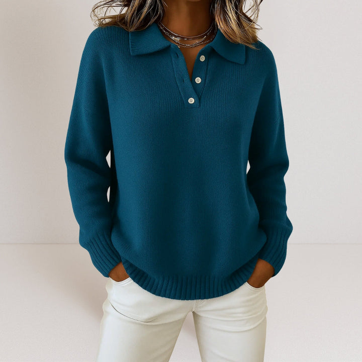 Olivia™ | Weicher Strickpullover mit Kragen