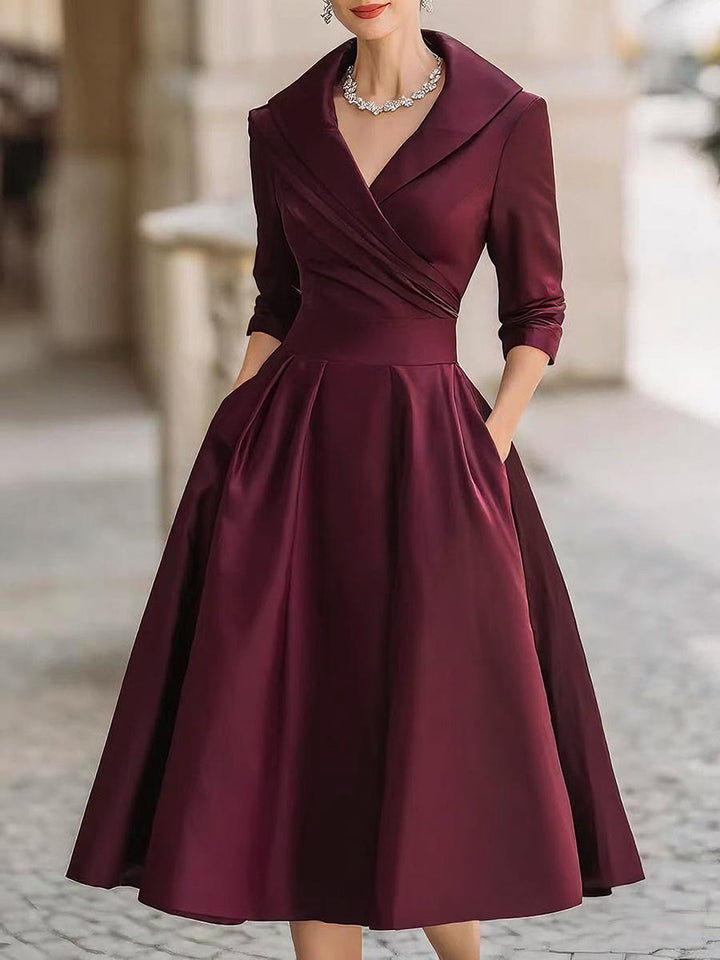 Lea™ - Elegantes Midikleid mit Dezentem Glanz