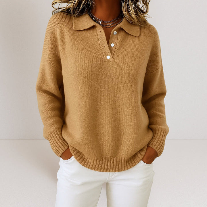 Olivia™ | Weicher Strickpullover mit Kragen