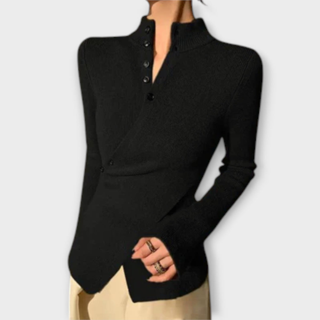 Michiko – Eleganter Slim Fit Strickpullover