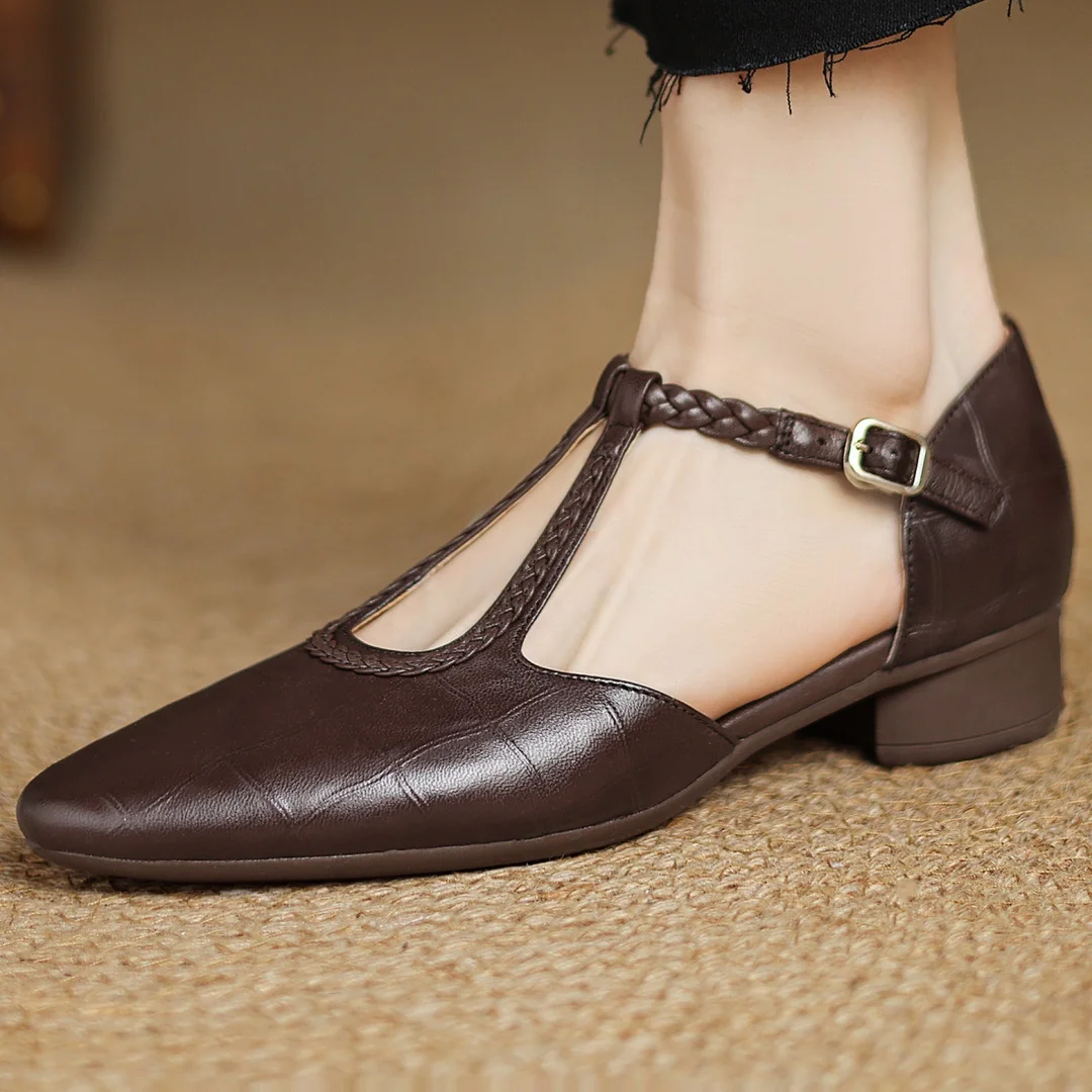 Kepa Leder Mary Janes