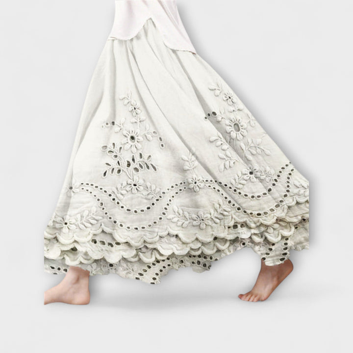 Aurora – Boho Maxirock Mit Stickerei