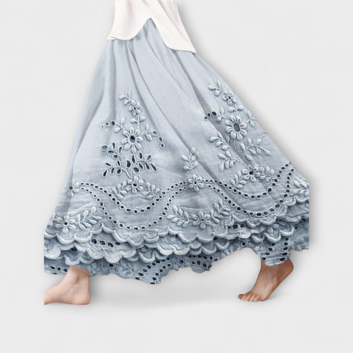 Aurora – Boho Maxirock Mit Stickerei