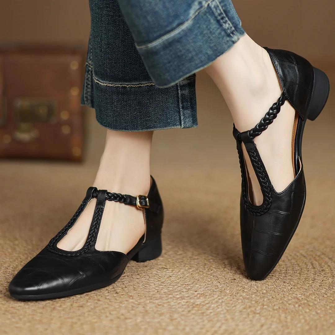 Kepa Leder Mary Janes
