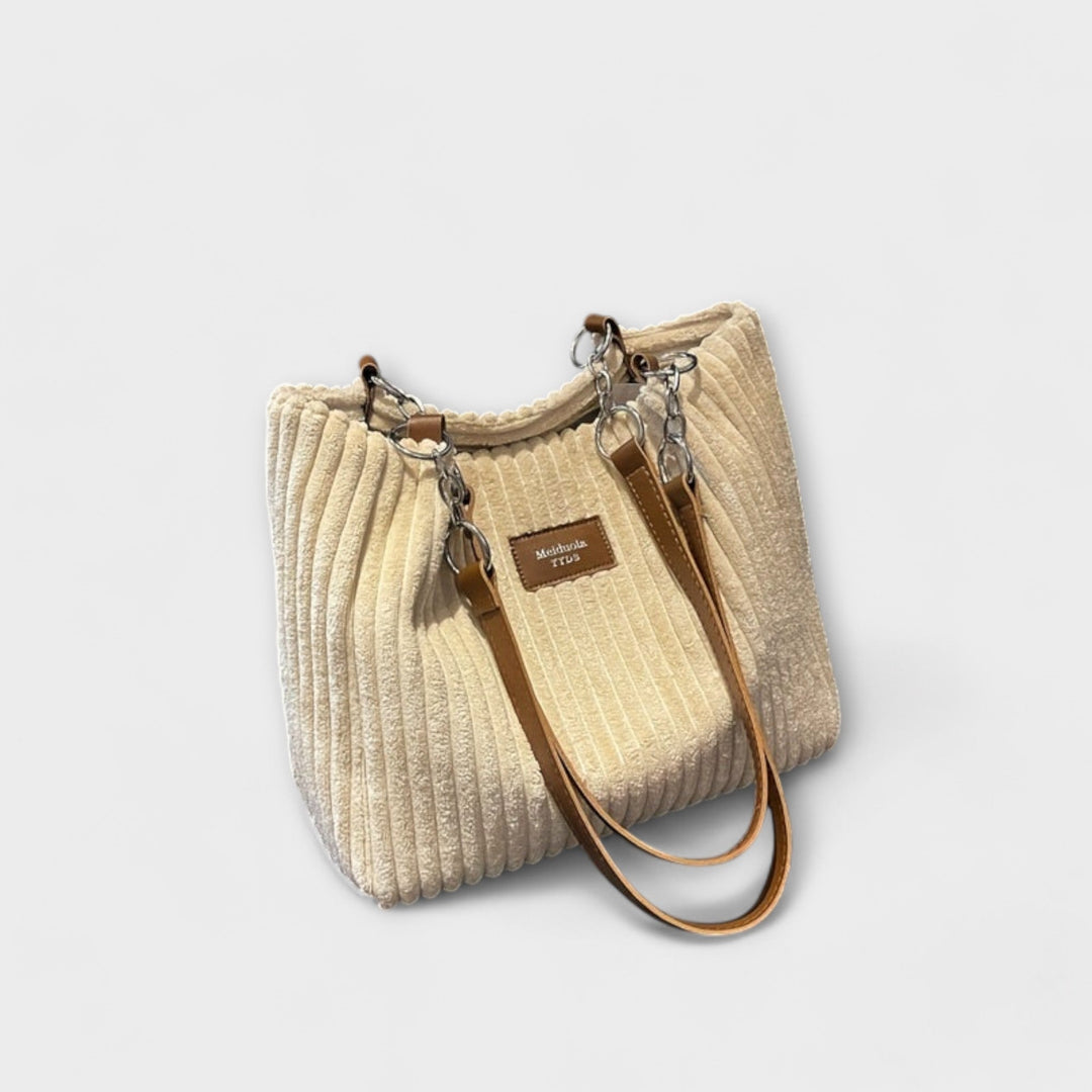 Aurora. - Weiche Cord-Schultertasche