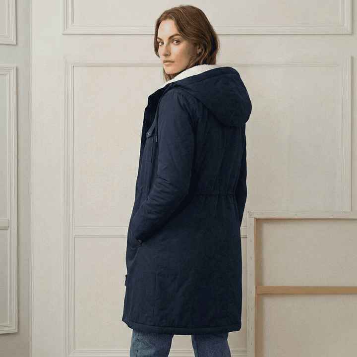 Harriet™ | Kuscheliger wetterfester Kapuzenmantel