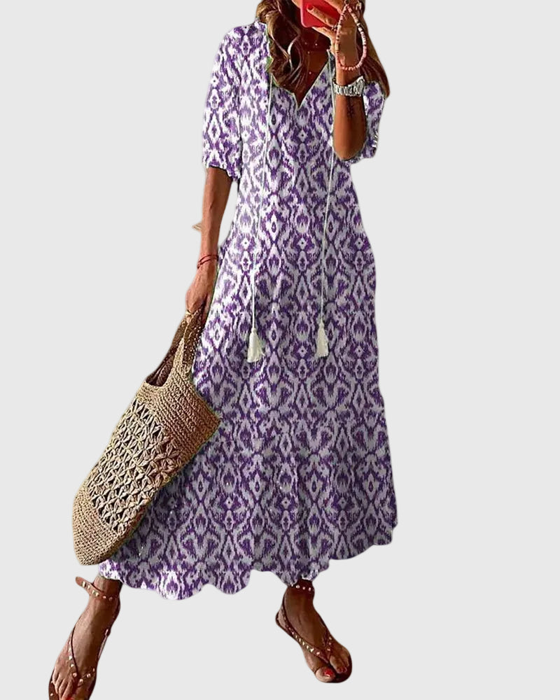 Sofia | Boho Vintage Sommer Maxikleid