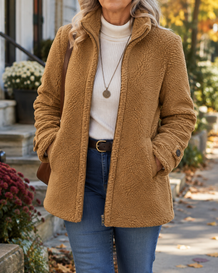 Rebecca™ | Kuschelige Stehkragenjacke