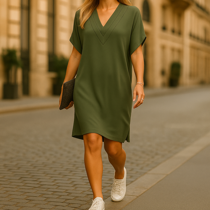 Ophelia™ – Elegantes Wickelkleid mit V-Ausschnitt