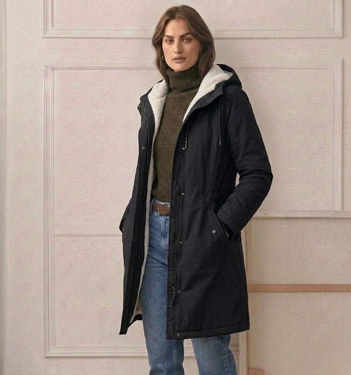 Harriet™ | Kuscheliger wetterfester Kapuzenmantel