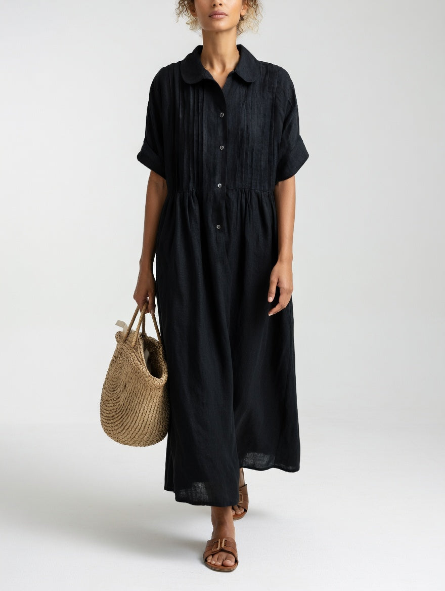 Emma — Fließendes Sommerhemdkleid