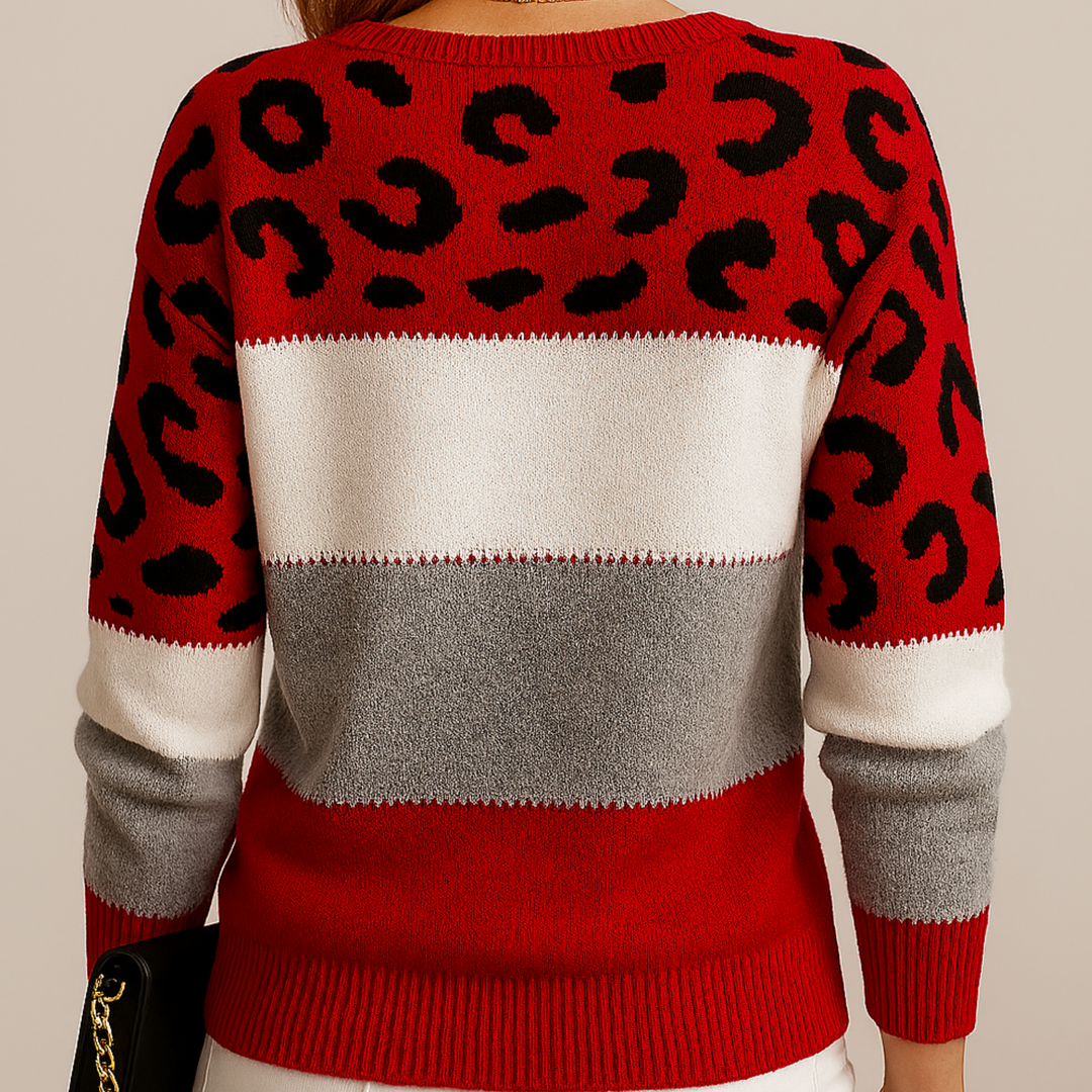 Seraphina | Eleganter Feinstrickpullover mit Animal-Details