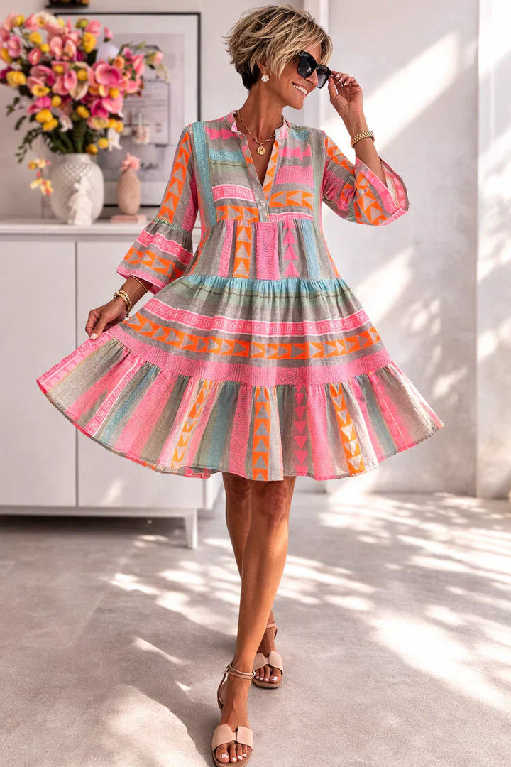 NOVA | Lebhaftes Midi-Kleid mit Luftigem Komfort für das Wochenende