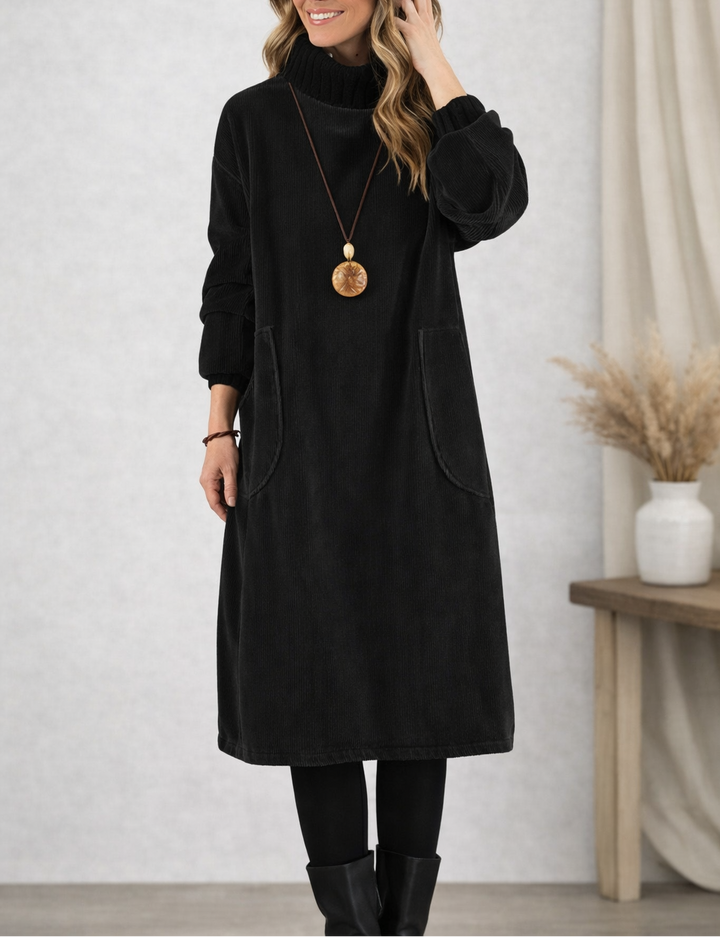 Jenny™ - Rollkragen-Midikleid