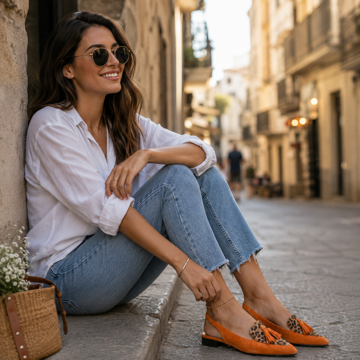 Eliza | Sandalen mit Riemen und Quasten