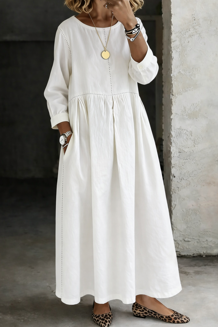 Anna™ | Vintage Denim-Maxikleid