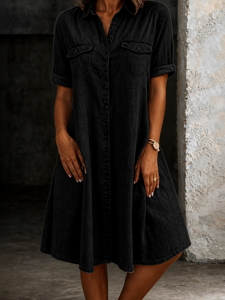 Patricia | Lässiges Denim-Midi-Kleid
