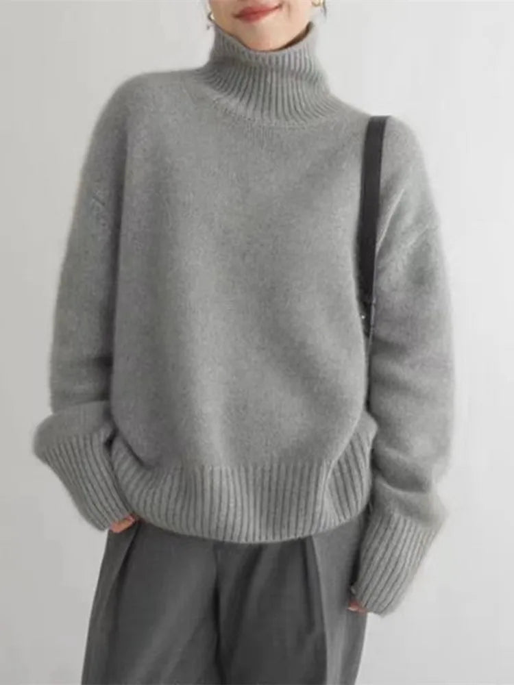 Anna | Luxuriöser Kaschmir Rollkragenpullover