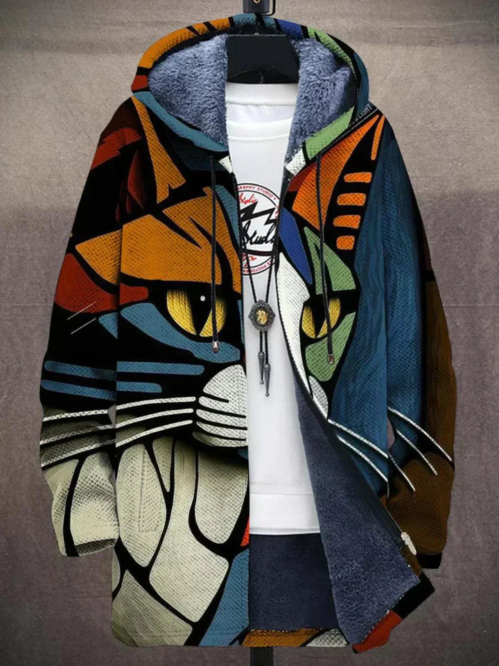 Vaylen™ | Retro-Patchwork-Fleece-Hoodie