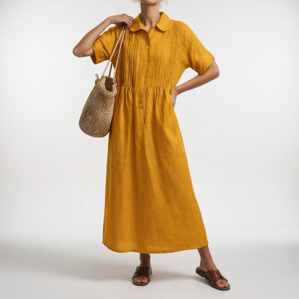Emma — Fließendes Sommerhemdkleid