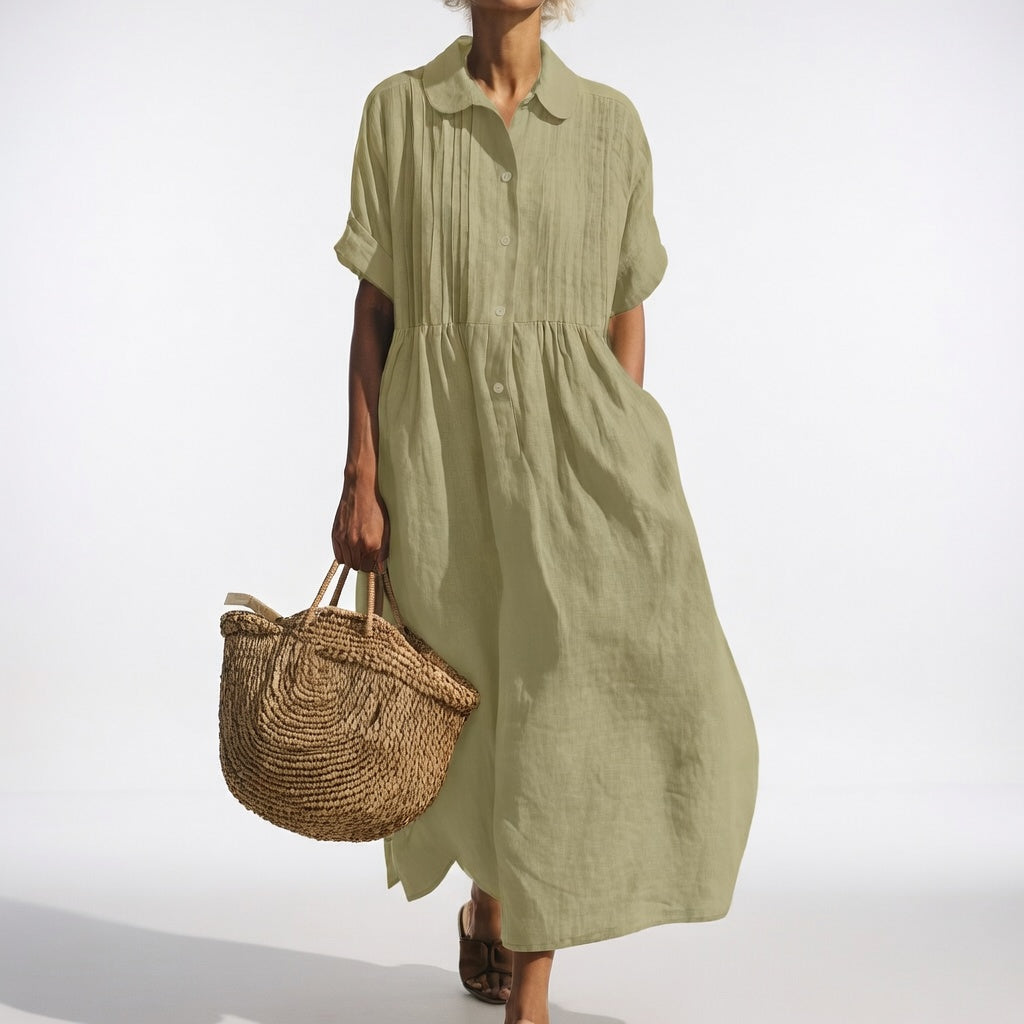 Emma — Fließendes Sommerhemdkleid