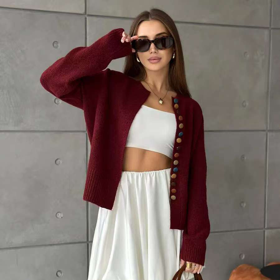 Noelle™ | Strickjacke mit Knopfakzenten