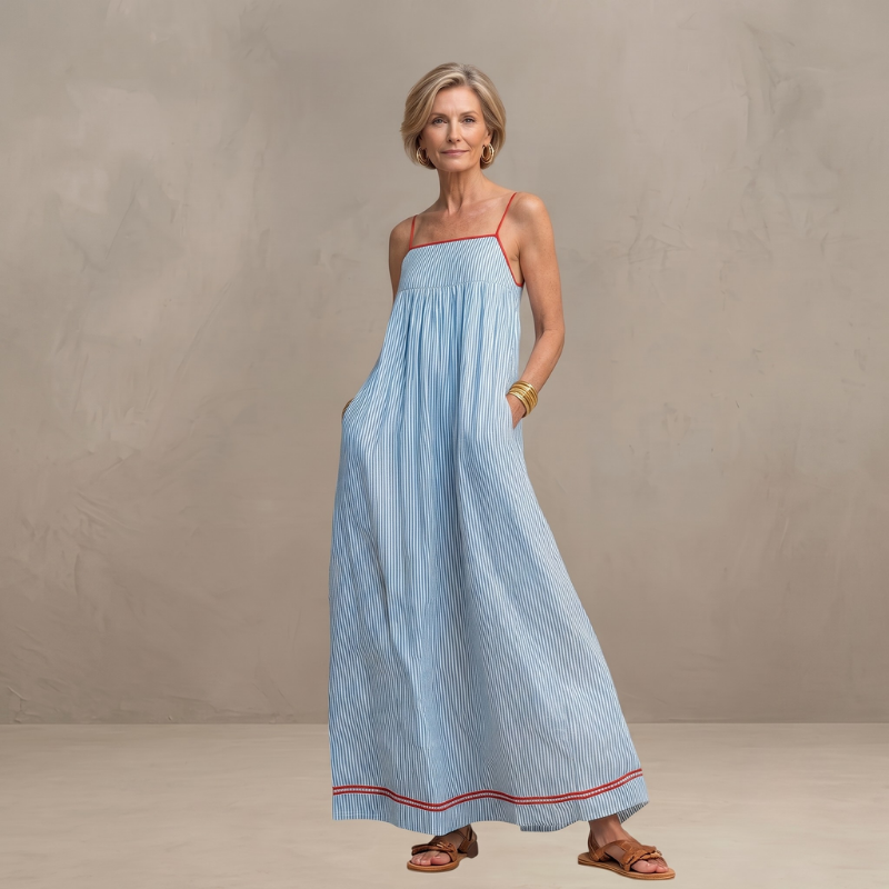 PAMELA | FLIEßENDES SOMMER MAXIKLEID