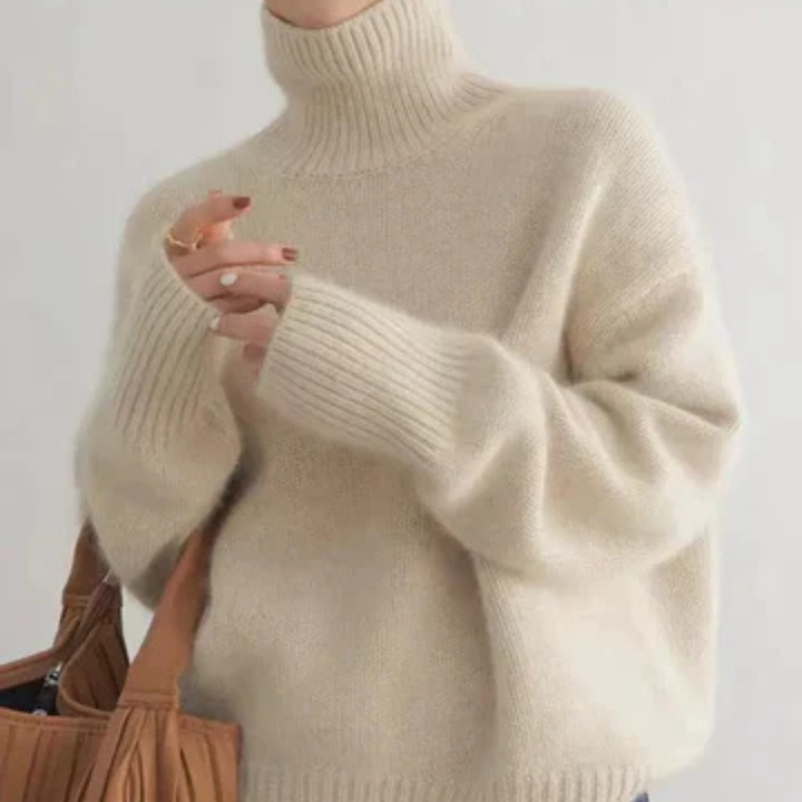 Anna | Luxuriöser Kaschmir Rollkragenpullover