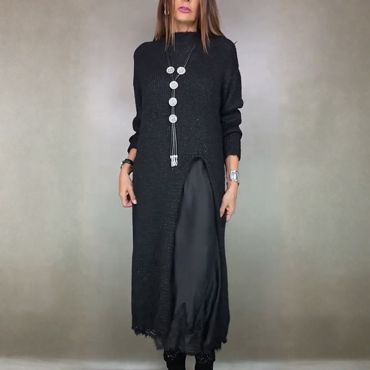 Artone™ - Elegantes Zweiteiliges Set – langer Pullover und Passendes Kleid