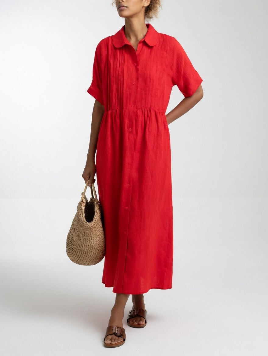 Emma — Fließendes Sommerhemdkleid