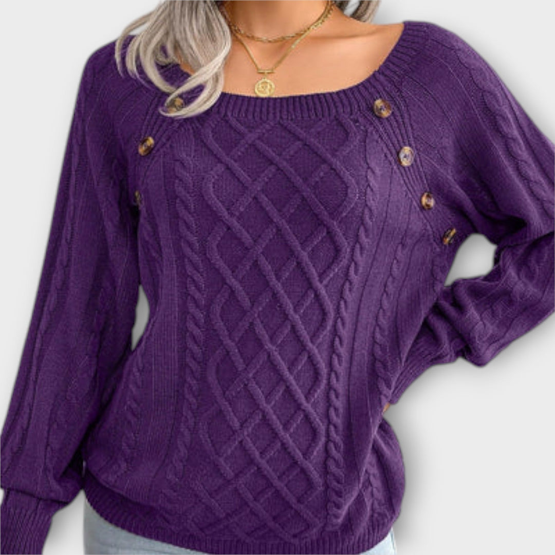 Aurora - Strickpullover mit Knöpfen