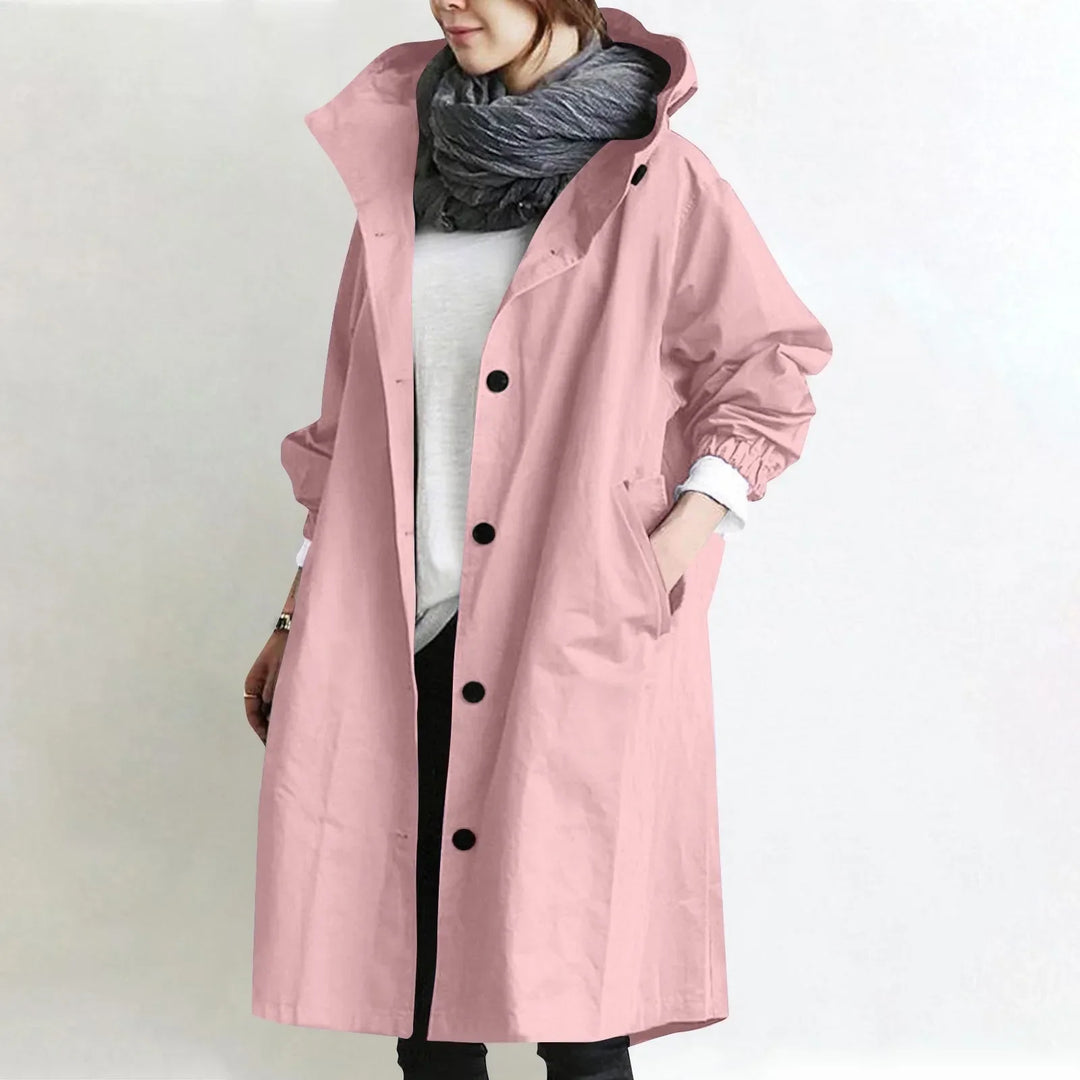 Catherine | Langer Kapuzentrenchcoat