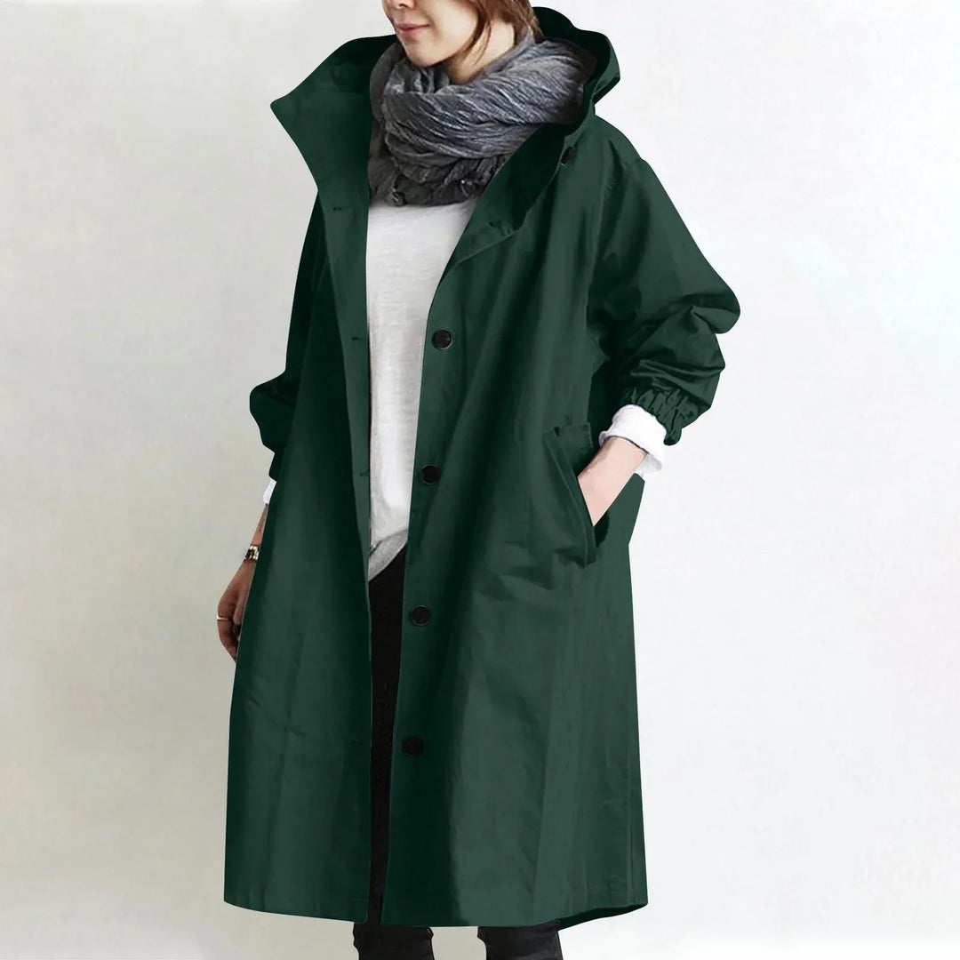 Catherine | Langer Kapuzentrenchcoat