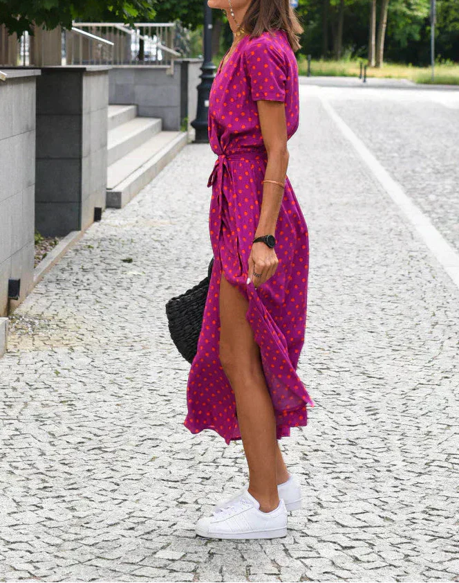 Jorlyn™ - Elegantes Kleid mit V-Ausschnitt und figurbetonter Passform