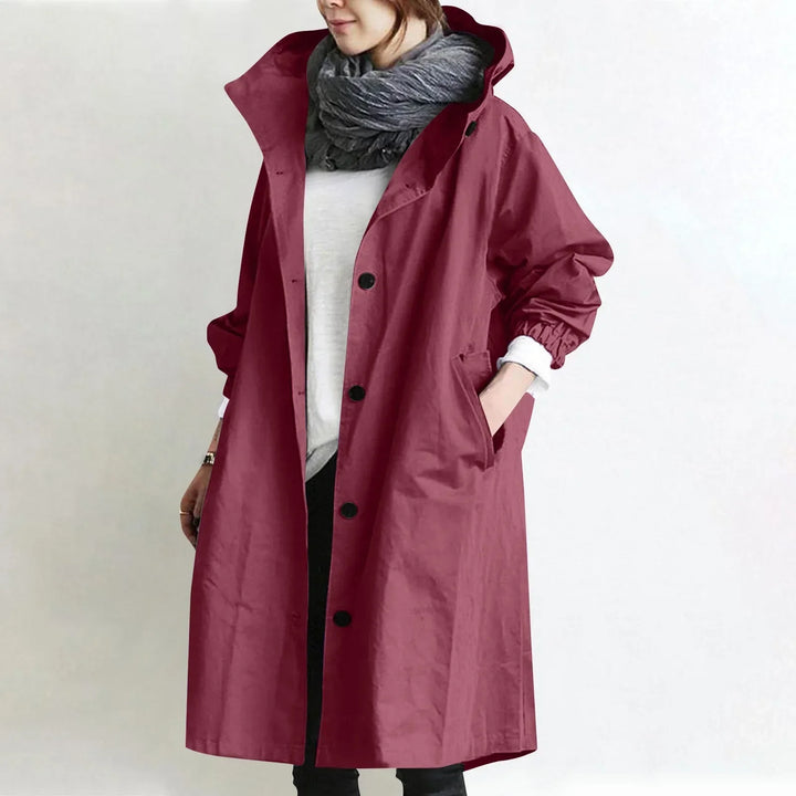 Catherine | Langer Kapuzentrenchcoat