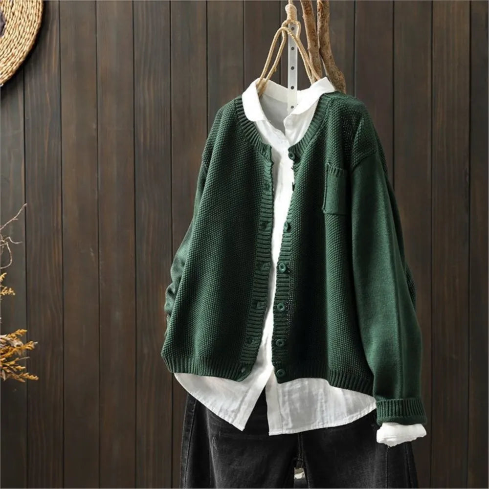 Sofia | Strick-Cardigan in Rostbraun
