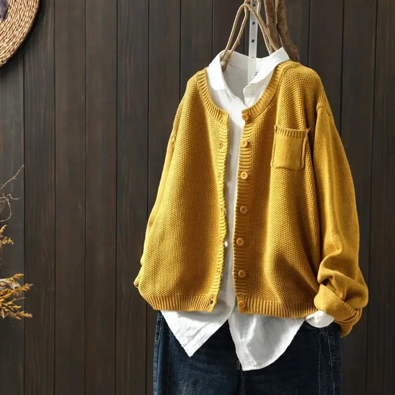 Sofia | Strick-Cardigan in Rostbraun