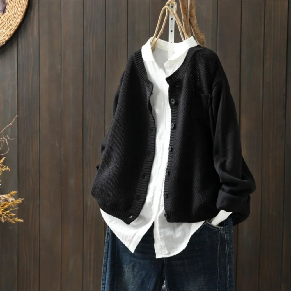 Sofia | Strick-Cardigan in Rostbraun