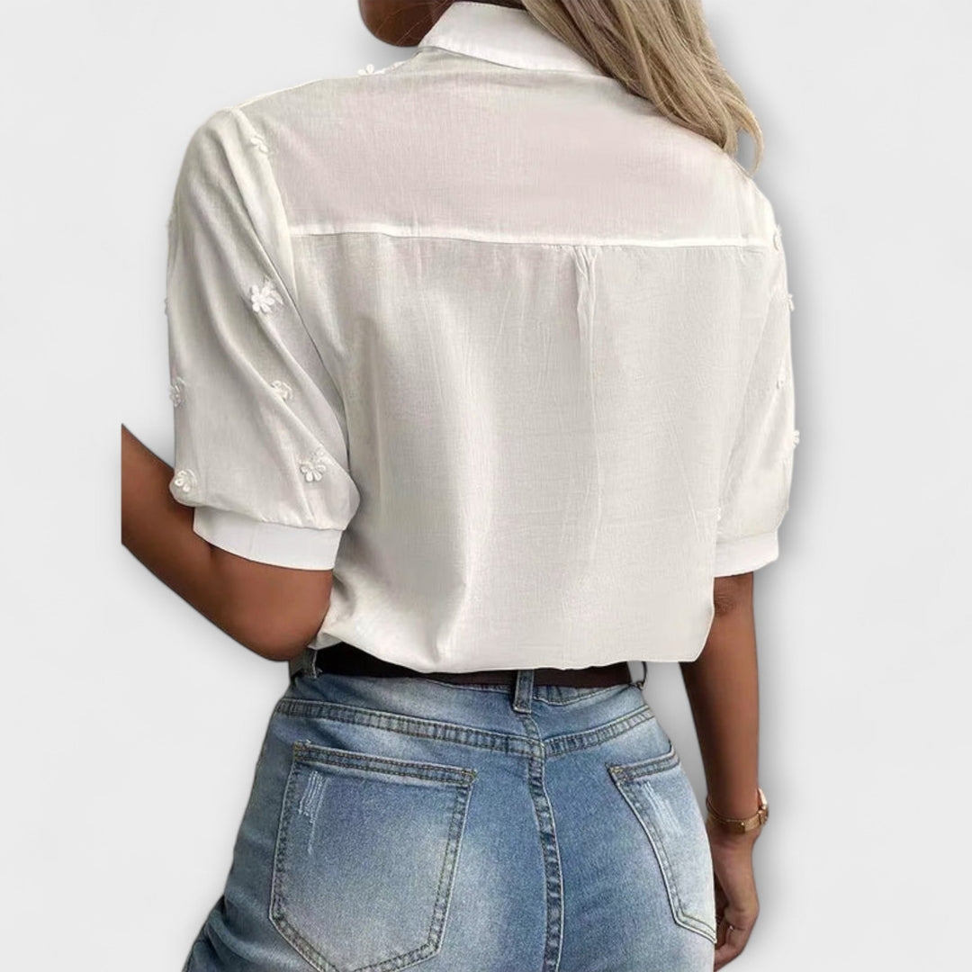 Élise - Mila Bluse mit exquisiter Stickerei