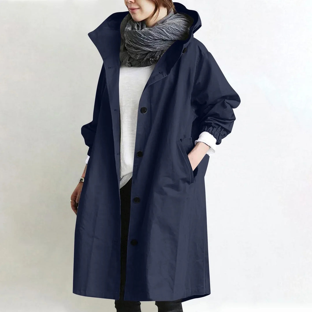 Catherine | Langer Kapuzentrenchcoat