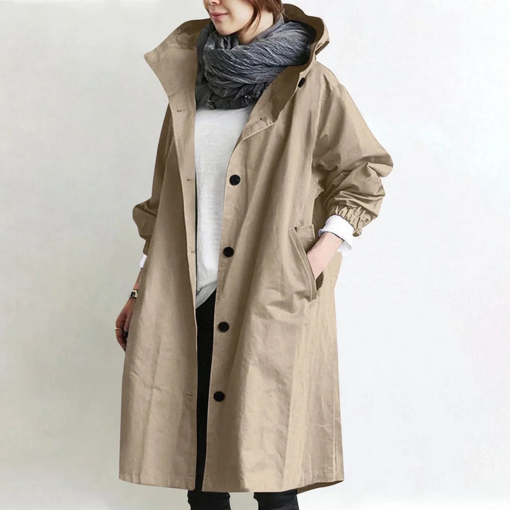 Catherine | Langer Kapuzentrenchcoat