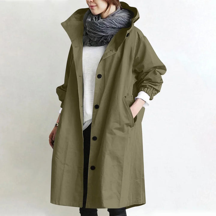 Catherine | Langer Kapuzentrenchcoat
