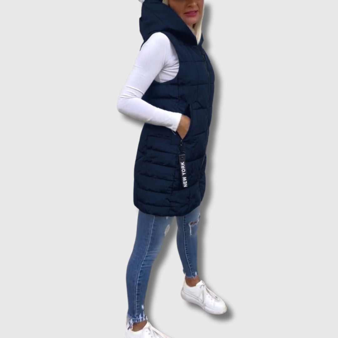 Claudia | Steppweste mit Kapuze