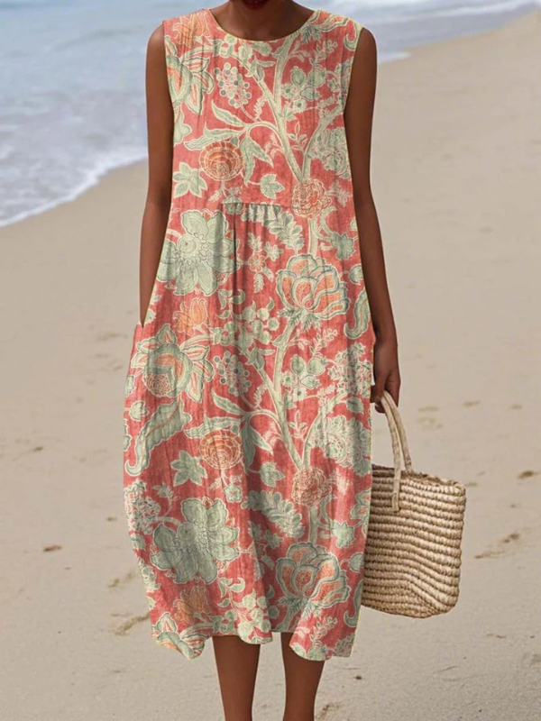 Beth™ Blumen-Midi-Kleid