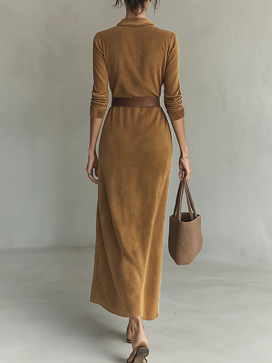 Aurelia™ - Wildlederkleid mit Gürtel