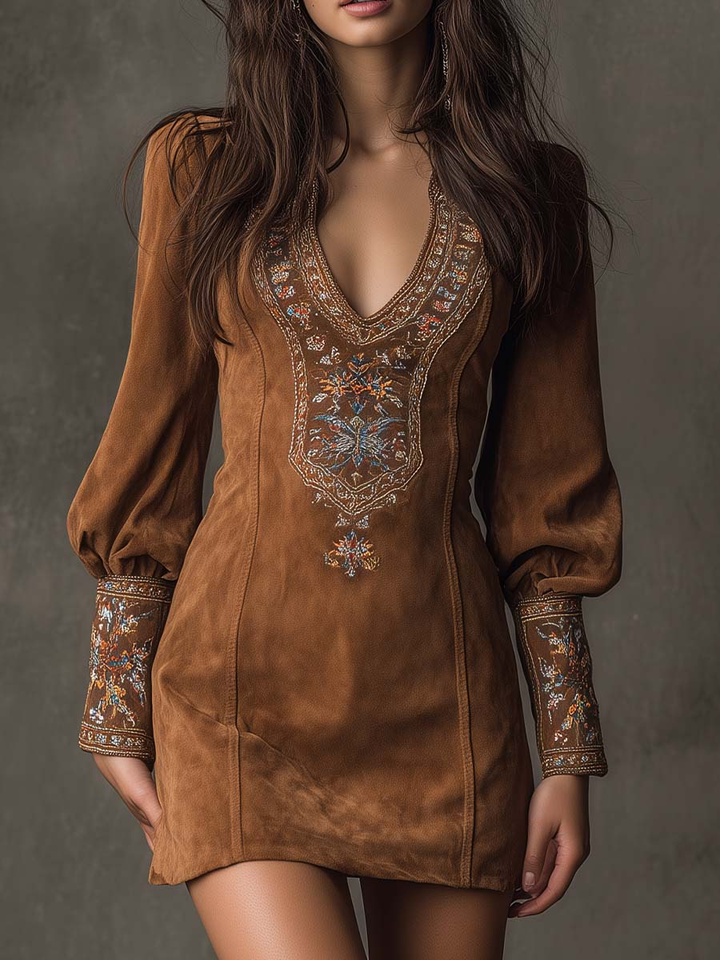 Sofia™ – Kurzes Kleid mit Wildleder-Optik