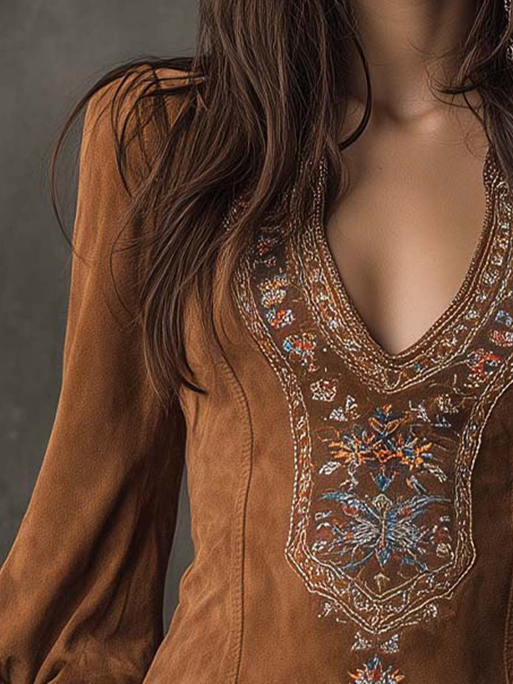 Sofia™ – Kurzes Kleid mit Wildleder-Optik