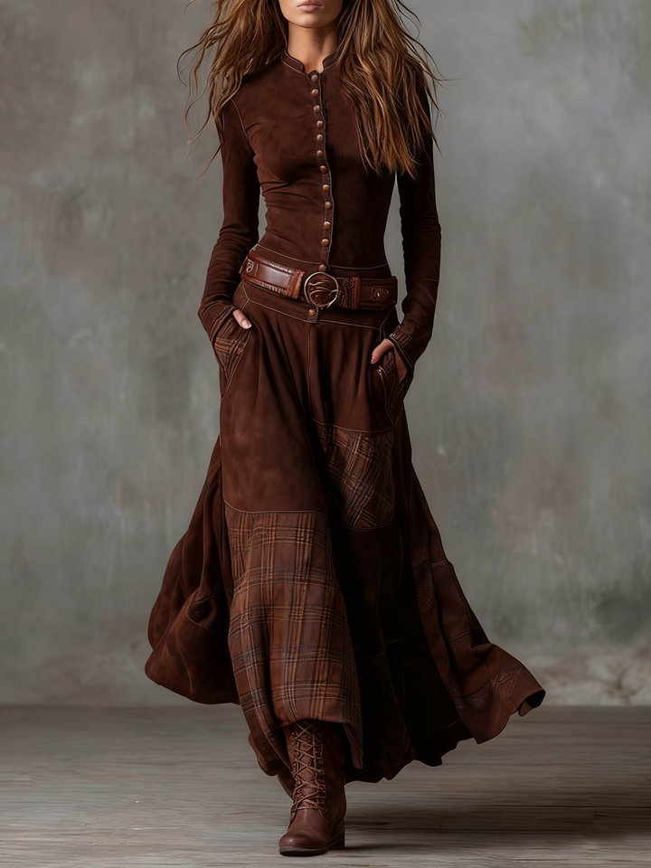 Michelle™ - Wildlederkleid mit Gürtel